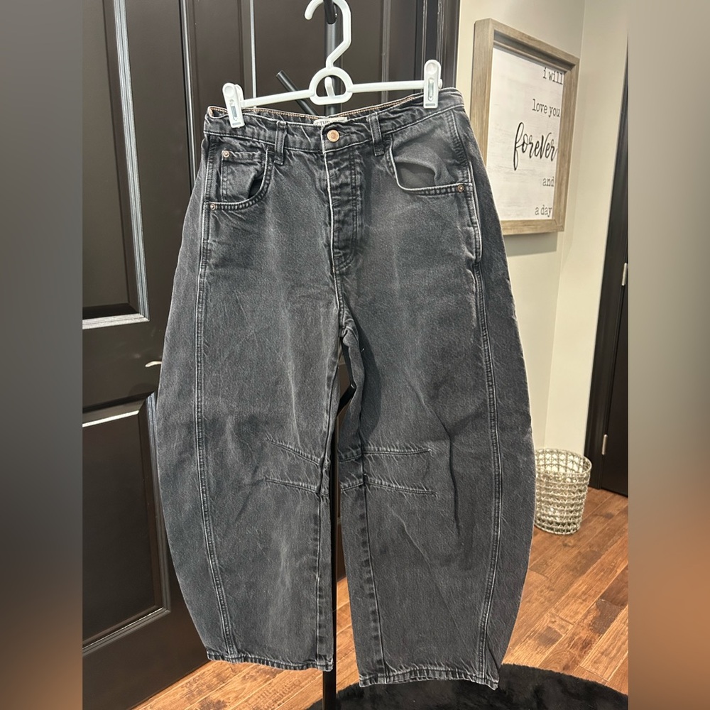 Free People Dark Gray Relaxed Women's Jeans